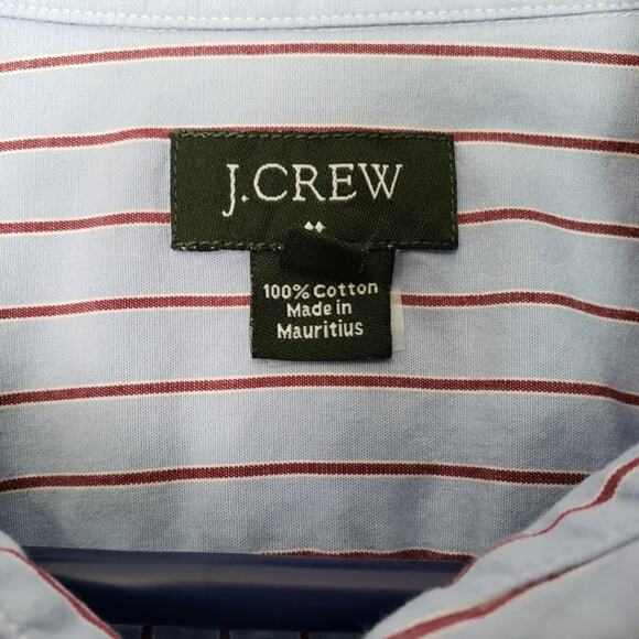 J Crew Blue Striped Button Casual Dress Shirt XL - Picture 4 of 7